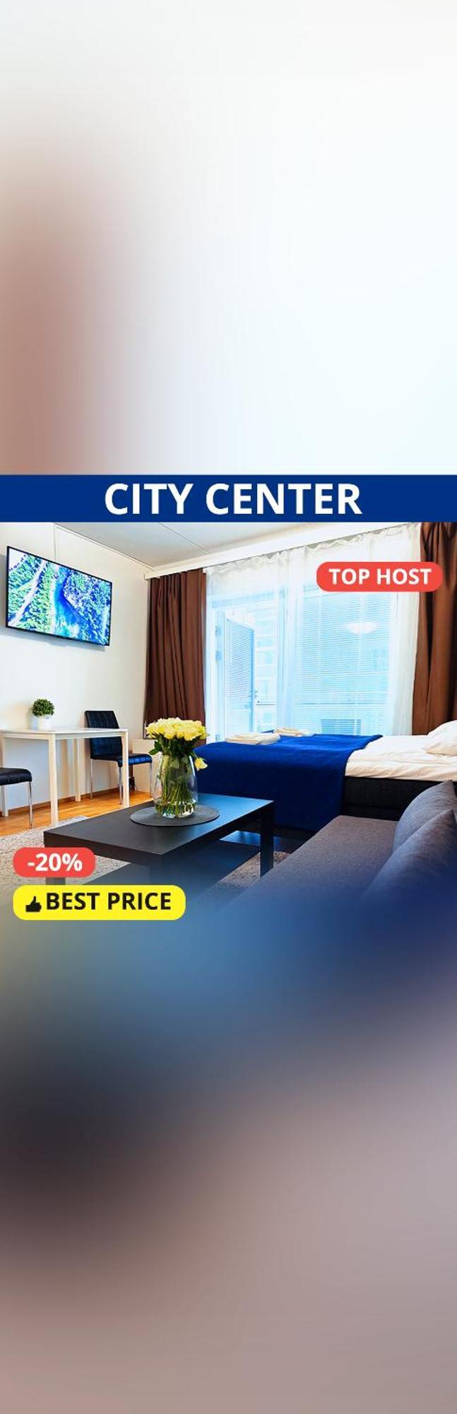 City Center 1R Studio With Perfect View, Parking Oulu Zewnętrze zdjęcie